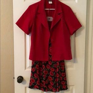 Red Poppy Skirt with Top